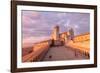 Europe,Italy,Perugia distict,Assisi. The Basilica of St. Francis at sunset-ClickAlps-Framed Photographic Print