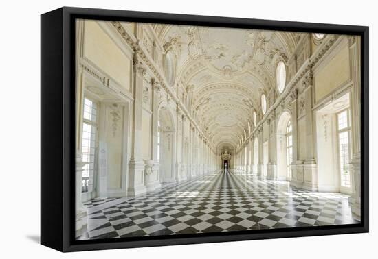 Europe, Italy, Piedmont. The Galleria Grande of the Venaria reale.-Catherina Unger-Framed Stretched Canvas