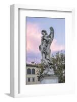 Europe, Italy, Rome, Angel Statue on Ponte Sant'Angelo at Sunset-Rob Tilley-Framed Photographic Print