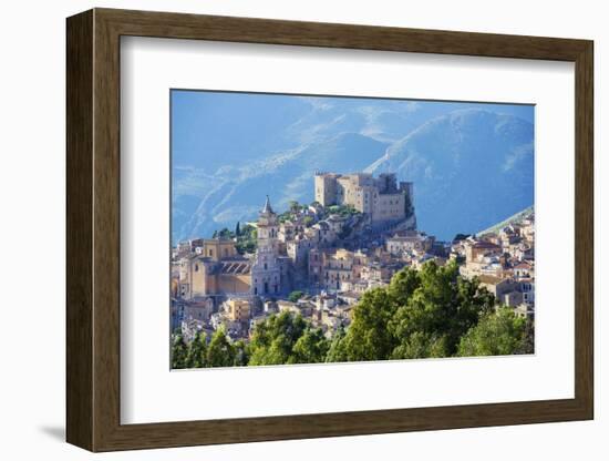 Europe, Italy, Sicily, Caccamo, Norman Castle,-Marco Simoni-Framed Photographic Print