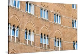 Europe, Italy, Siena. Detail of Arches Building Facades Il Campo-Trish Drury-Stretched Canvas