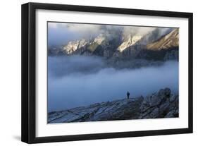 Europe, Italy, South Tyrol, the Dolomites, Hiker, Hunter-Gerhard Wild-Framed Photographic Print