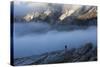 Europe, Italy, South Tyrol, the Dolomites, Hiker, Hunter-Gerhard Wild-Stretched Canvas