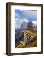 Europe, Italy, the Dolomites, South Tyrol, Seceda, Geisler Group-Gerhard Wild-Framed Photographic Print