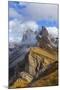 Europe, Italy, the Dolomites, South Tyrol, Seceda, Geisler Group-Gerhard Wild-Mounted Photographic Print