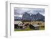 Europe, Italy, the Dolomites, South Tyrol, Seiseralm, Langkofel and Plattkofel, Alpine Huts-Gerhard Wild-Framed Photographic Print