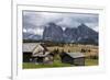 Europe, Italy, the Dolomites, South Tyrol, Seiseralm, Langkofel and Plattkofel, Alpine Huts-Gerhard Wild-Framed Photographic Print