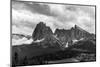 Europe, Italy, the Dolomites, South Tyrol, Seiseralm, Langkofel and Plattkofel, B/W-Gerhard Wild-Mounted Photographic Print