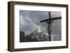 Europe, Italy, the Dolomites, South Tyrol, Summit Cross of the Small Lagazuoi-Gerhard Wild-Framed Photographic Print