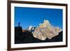 Europe, Italy, Trentino Alto Adige, Cavallazza Piccola. Silhouette of an hiker looking the Cimon de-ClickAlps-Framed Photographic Print