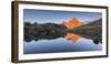 Europe, Italy, Trentino, Rolle pass. Cimon della Pala reflected in the lakes of Cavallazza at sunse-ClickAlps-Framed Photographic Print