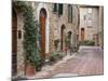 Europe, Italy, Tuscany, Pienza. Street Along the Town of Pienza-Julie Eggers-Mounted Photographic Print