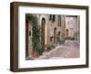 Europe, Italy, Tuscany, Pienza. Street Along the Town of Pienza-Julie Eggers-Framed Photographic Print