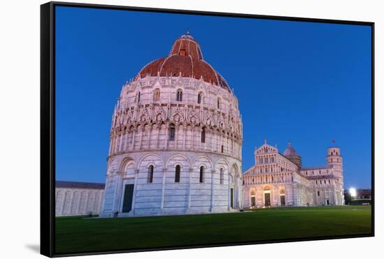 Europe,Italy,Tuscany,Pisa. Cathedral Square at dusk-ClickAlps-Framed Stretched Canvas
