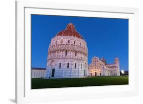 Europe,Italy,Tuscany,Pisa. Cathedral Square at dusk-ClickAlps-Framed Photographic Print