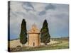 Europe, Italy, Tuscany, San Quirico Dorcia. the Vitaleta Chapel-Julie Eggers-Stretched Canvas