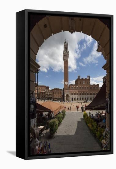 Europe, Italy, Tuscany, Siena, Piazza Del Campo-Gerhard Wild-Framed Stretched Canvas