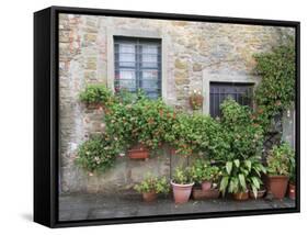 Europe, Italy, Tuscany. the Town of Volpaia-Julie Eggers-Framed Stretched Canvas