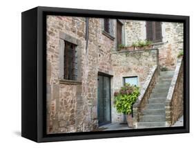 Europe, Italy, Tuscany. the Town of Volpaia-Julie Eggers-Framed Stretched Canvas