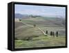Europe, Italy, Tuscany. Tuscan Landscape in Autumn-Julie Eggers-Framed Stretched Canvas