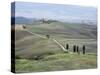 Europe, Italy, Tuscany. Tuscan Landscape in Autumn-Julie Eggers-Stretched Canvas