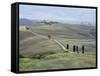 Europe, Italy, Tuscany. Tuscan Landscape in Autumn-Julie Eggers-Framed Stretched Canvas