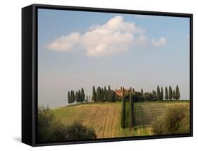 Europe, Italy, Tuscany. Tuscan Villa Near the Town of Pienza-Julie Eggers-Framed Stretched Canvas