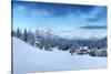 Europe, Italy, Veneto, Belluno. Winter at the Duran pass, Dolomites-ClickAlps-Stretched Canvas