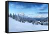 Europe, Italy, Veneto, Belluno. Winter at the Duran pass, Dolomites-ClickAlps-Framed Stretched Canvas