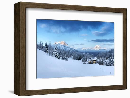 Europe, Italy, Veneto, Belluno. Winter at the Duran pass, Dolomites-ClickAlps-Framed Photographic Print