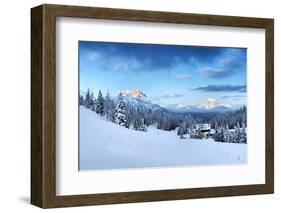 Europe, Italy, Veneto, Belluno. Winter at the Duran pass, Dolomites-ClickAlps-Framed Photographic Print