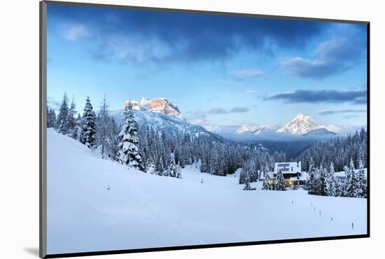 Europe, Italy, Veneto, Belluno. Winter at the Duran pass, Dolomites-ClickAlps-Mounted Photographic Print