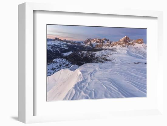 Europe, Italy, Veneto, Belluno. Winter view from Mount Pore northward, Dolomites-ClickAlps-Framed Photographic Print