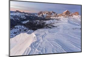 Europe, Italy, Veneto, Belluno. Winter view from Mount Pore northward, Dolomites-ClickAlps-Mounted Photographic Print