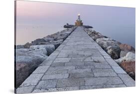 Europe, Italy, Veneto, Venice, Cavallino coast.  Lighthouse of Punta Sabbioni at dawn-ClickAlps-Stretched Canvas