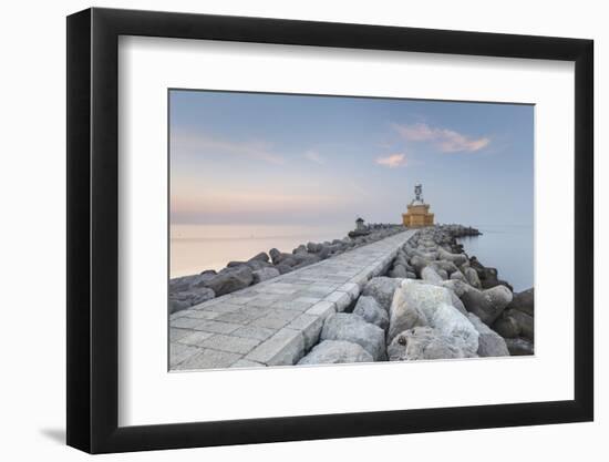 Europe, Italy, Veneto, Venice, Cavallino coast.  Lighthouse of Punta Sabbioni in the morning-ClickAlps-Framed Photographic Print