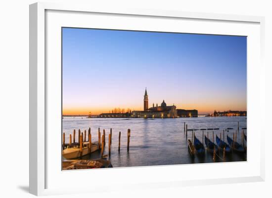 Europe, Italy, Veneto, Venice, San Giorgio Maggiore Church across Basino Di San , Sunrise-Christian Kober-Framed Photographic Print