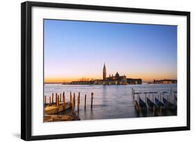 Europe, Italy, Veneto, Venice, San Giorgio Maggiore Church across Basino Di San , Sunrise-Christian Kober-Framed Photographic Print