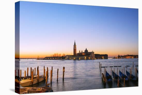 Europe, Italy, Veneto, Venice, San Giorgio Maggiore Church across Basino Di San , Sunrise-Christian Kober-Stretched Canvas