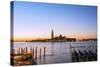 Europe, Italy, Veneto, Venice, San Giorgio Maggiore Church across Basino Di San , Sunrise-Christian Kober-Stretched Canvas