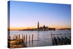 Europe, Italy, Veneto, Venice, San Giorgio Maggiore Church across Basino Di San , Sunrise-Christian Kober-Stretched Canvas