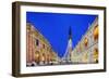 Europe, Italy, Veneto, Vicenza, Christmas Decorations in Piazza Signori-Christian Kober-Framed Photographic Print