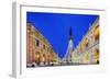 Europe, Italy, Veneto, Vicenza, Christmas Decorations in Piazza Signori-Christian Kober-Framed Photographic Print