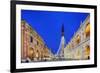 Europe, Italy, Veneto, Vicenza, Christmas Decorations in Piazza Signori-Christian Kober-Framed Photographic Print