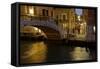 Europe, Italy, Venice, Night Canal-John Ford-Framed Stretched Canvas