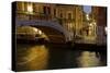 Europe, Italy, Venice, Night Canal-John Ford-Stretched Canvas