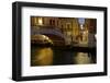 Europe, Italy, Venice, Night Canal-John Ford-Framed Photographic Print