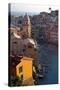 Europe, Italy, Vernazza. Cinque Terre Town of Vernazza, Italy-Kymri Wilt-Stretched Canvas