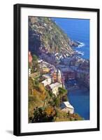 Europe, Italy, Vernazza. Cinque Terre Town of Vernazza, Italy-Kymri Wilt-Framed Photographic Print