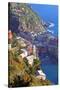 Europe, Italy, Vernazza. Cinque Terre Town of Vernazza, Italy-Kymri Wilt-Stretched Canvas